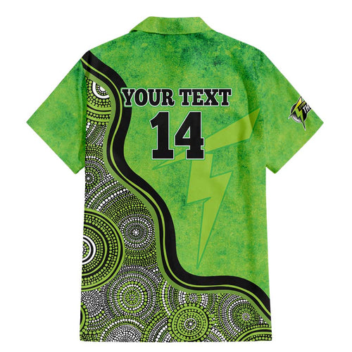 Custom Sydney Thunder Family Matching Mermaid Dress and Hawaiian Shirt Indigenous Art - Grunge Style