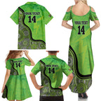 Custom Sydney Thunder Family Matching Summer Maxi Dress and Hawaiian Shirt Indigenous Art - Grunge Style