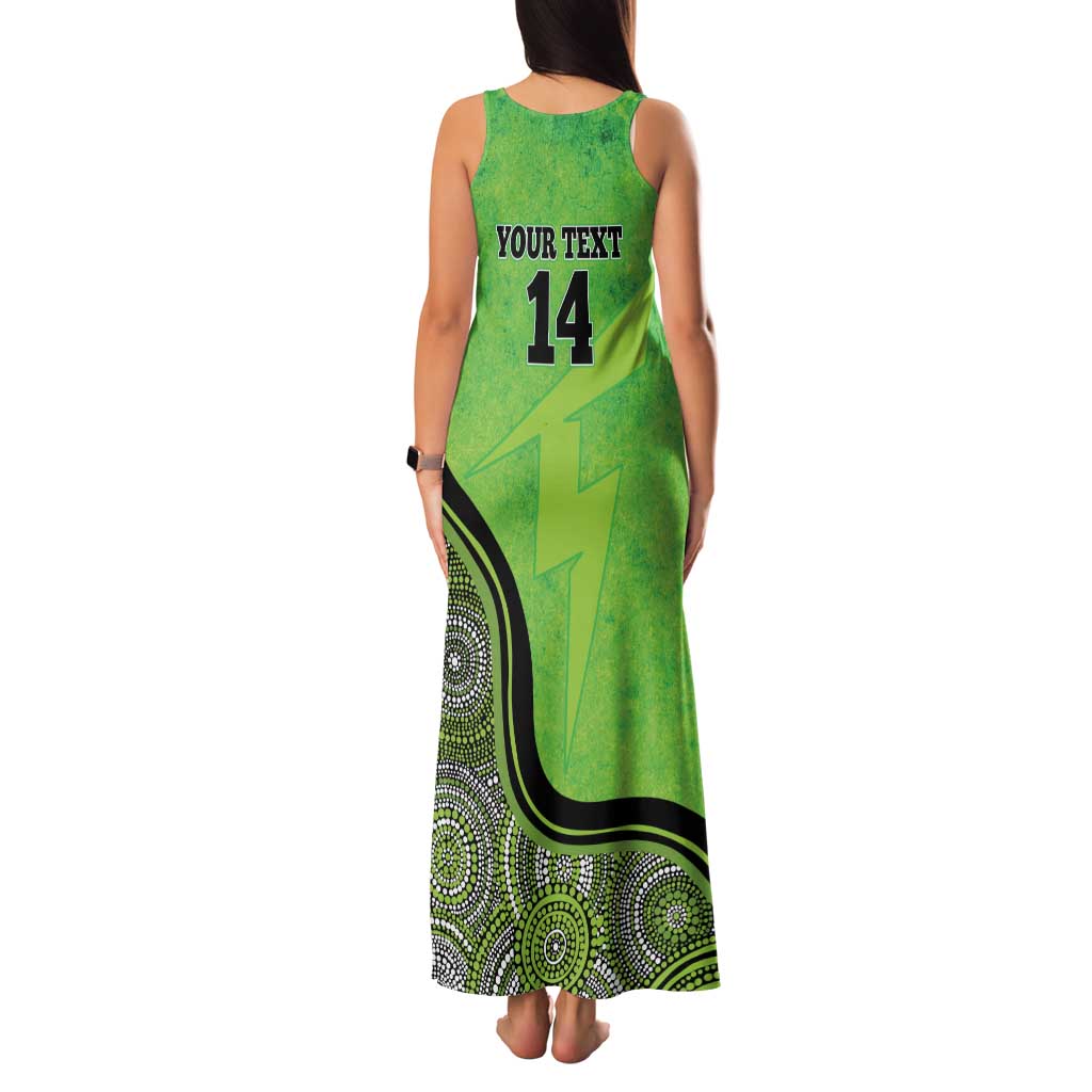 Custom Sydney Thunder Family Matching Tank Maxi Dress and Hawaiian Shirt Indigenous Art - Grunge Style