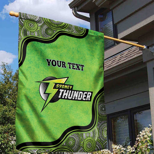 Custom Sydney Thunder Garden Flag Indigenous Art - Grunge Style