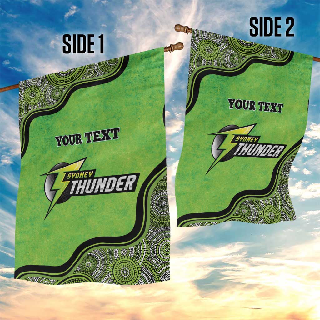 Custom Sydney Thunder Garden Flag Indigenous Art - Grunge Style