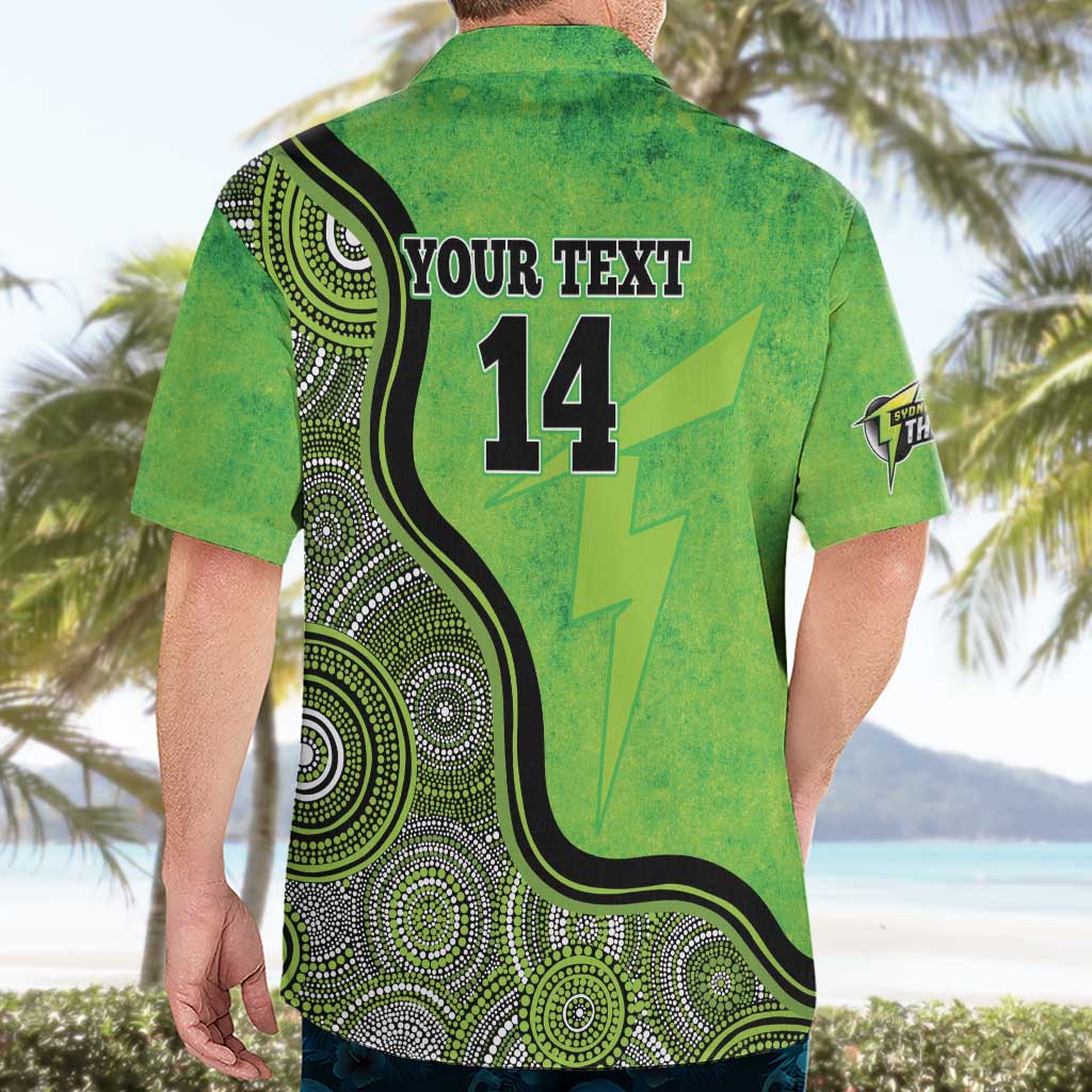 Custom Sydney Thunder Hawaiian Shirt Indigenous Art - Grunge Style