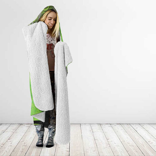 Custom Sydney Thunder Hooded Blanket Indigenous Art - Grunge Style