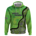 Custom Sydney Thunder Hoodie Indigenous Art - Grunge Style