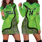 Custom Sydney Thunder Hoodie Dress Indigenous Art - Grunge Style
