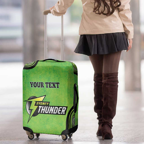 Custom Sydney Thunder Luggage Cover Indigenous Art - Grunge Style