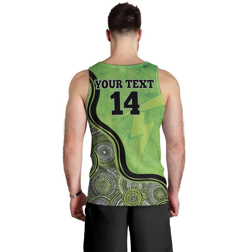 Custom Sydney Thunder Men Tank Top Indigenous Art - Grunge Style