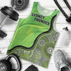 Custom Sydney Thunder Men Tank Top Indigenous Art - Grunge Style