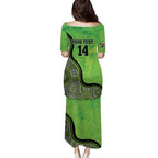 Custom Sydney Thunder Puletasi Indigenous Art - Grunge Style
