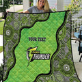 Custom Sydney Thunder Quilt Indigenous Art - Grunge Style