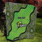 Custom Sydney Thunder Quilt Indigenous Art - Grunge Style