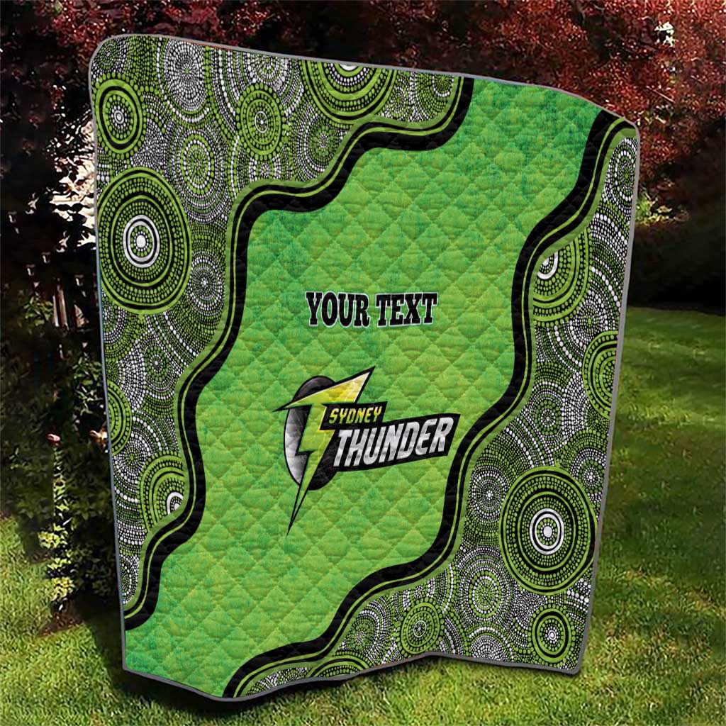 Custom Sydney Thunder Quilt Indigenous Art - Grunge Style