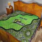 Custom Sydney Thunder Quilt Indigenous Art - Grunge Style