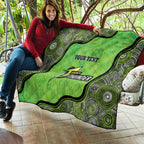 Custom Sydney Thunder Quilt Indigenous Art - Grunge Style