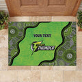 Custom Sydney Thunder Rubber Doormat Indigenous Art - Grunge Style