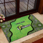 Custom Sydney Thunder Rubber Doormat Indigenous Art - Grunge Style