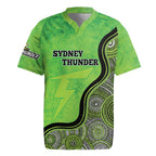 Custom Sydney Thunder Rugby Jersey Indigenous Art - Grunge Style