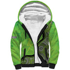 Custom Sydney Thunder Sherpa Hoodie Indigenous Art - Grunge Style