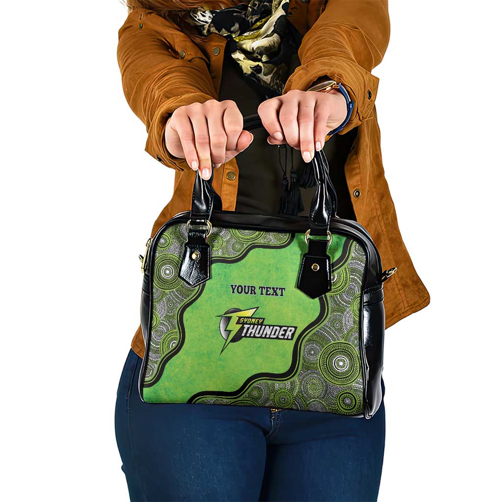 Custom Sydney Thunder Shoulder Handbag Indigenous Art - Grunge Style