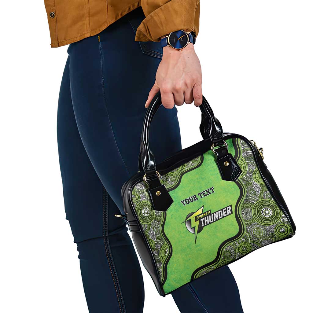 Custom Sydney Thunder Shoulder Handbag Indigenous Art - Grunge Style
