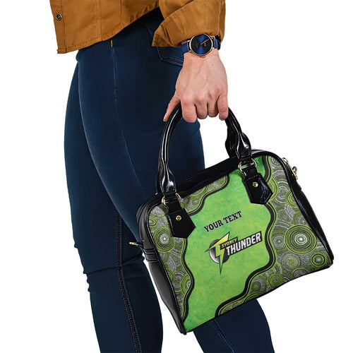 Custom Sydney Thunder Shoulder Handbag Indigenous Art - Grunge Style