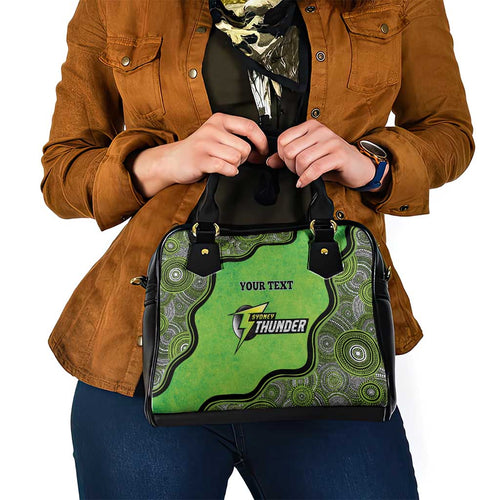 Custom Sydney Thunder Shoulder Handbag Indigenous Art - Grunge Style