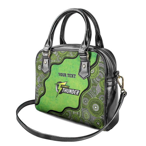 Custom Sydney Thunder Shoulder Handbag Indigenous Art - Grunge Style