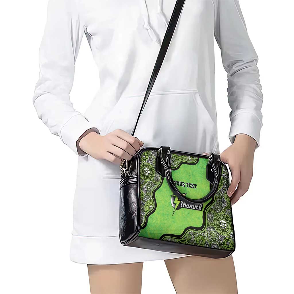 Custom Sydney Thunder Shoulder Handbag Indigenous Art - Grunge Style