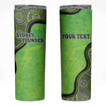 Custom Sydney Thunder Skinny Tumbler Indigenous Art - Grunge Style