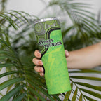 Custom Sydney Thunder Skinny Tumbler Indigenous Art - Grunge Style