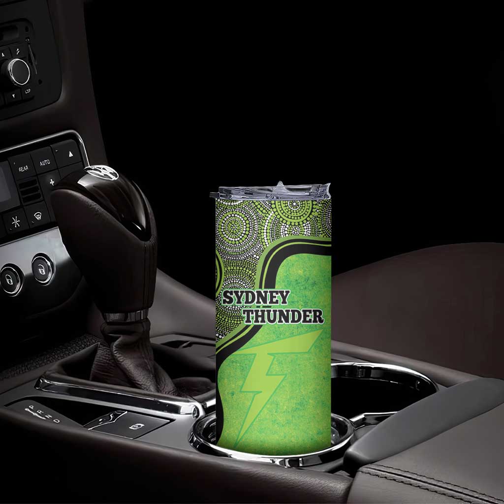 Custom Sydney Thunder Skinny Tumbler Indigenous Art - Grunge Style