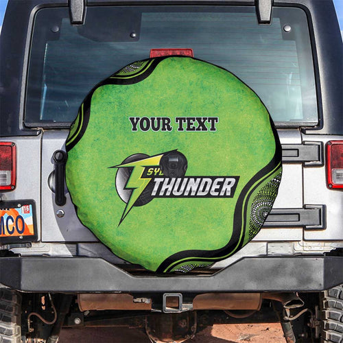 Custom Sydney Thunder Spare Tire Cover Indigenous Art - Grunge Style