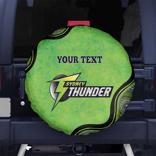 Custom Sydney Thunder Spare Tire Cover Indigenous Art - Grunge Style