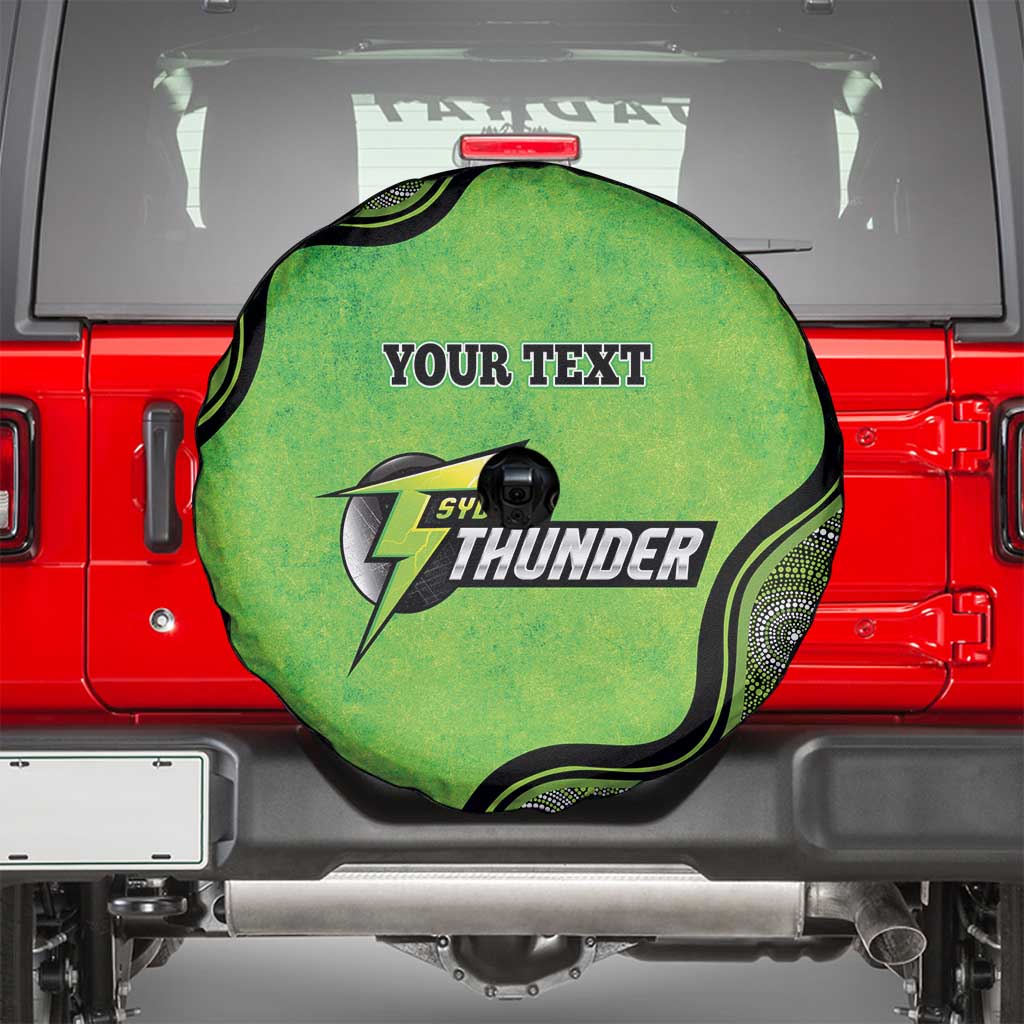 Custom Sydney Thunder Spare Tire Cover Indigenous Art - Grunge Style