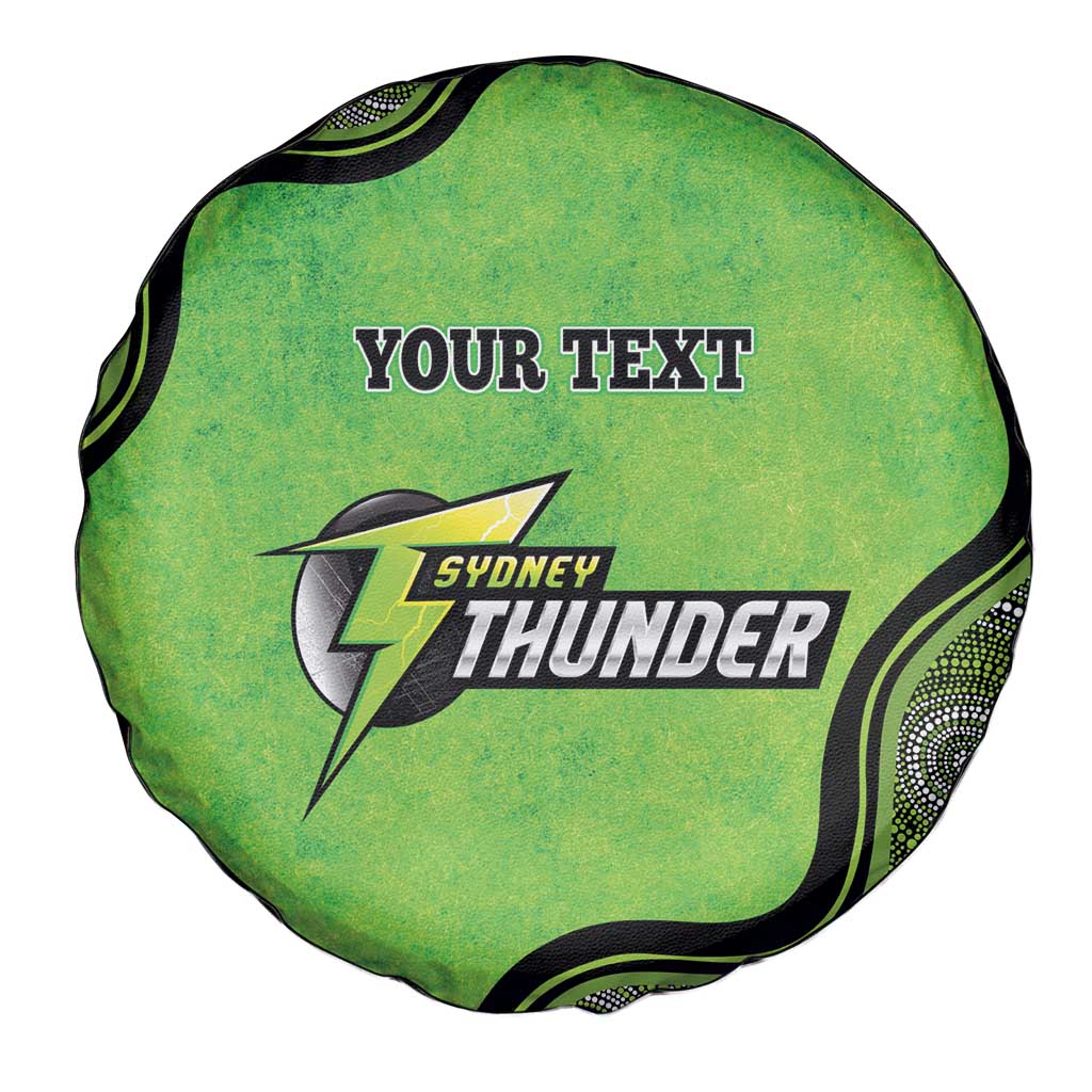 Custom Sydney Thunder Spare Tire Cover Indigenous Art - Grunge Style