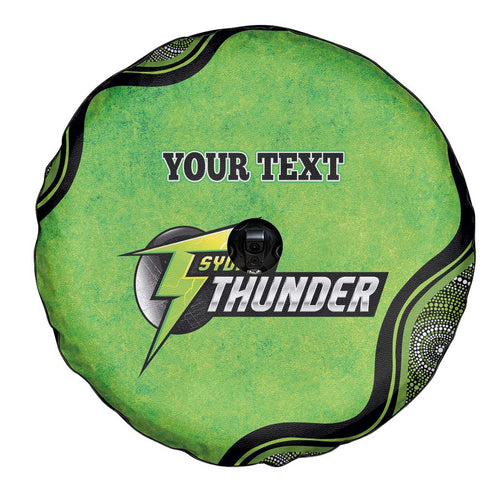 Custom Sydney Thunder Spare Tire Cover Indigenous Art - Grunge Style