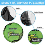 Custom Sydney Thunder Spare Tire Cover Indigenous Art - Grunge Style