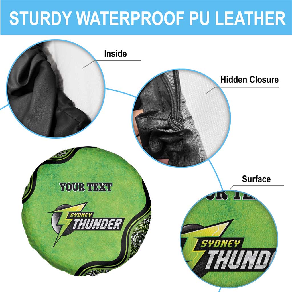 Custom Sydney Thunder Spare Tire Cover Indigenous Art - Grunge Style