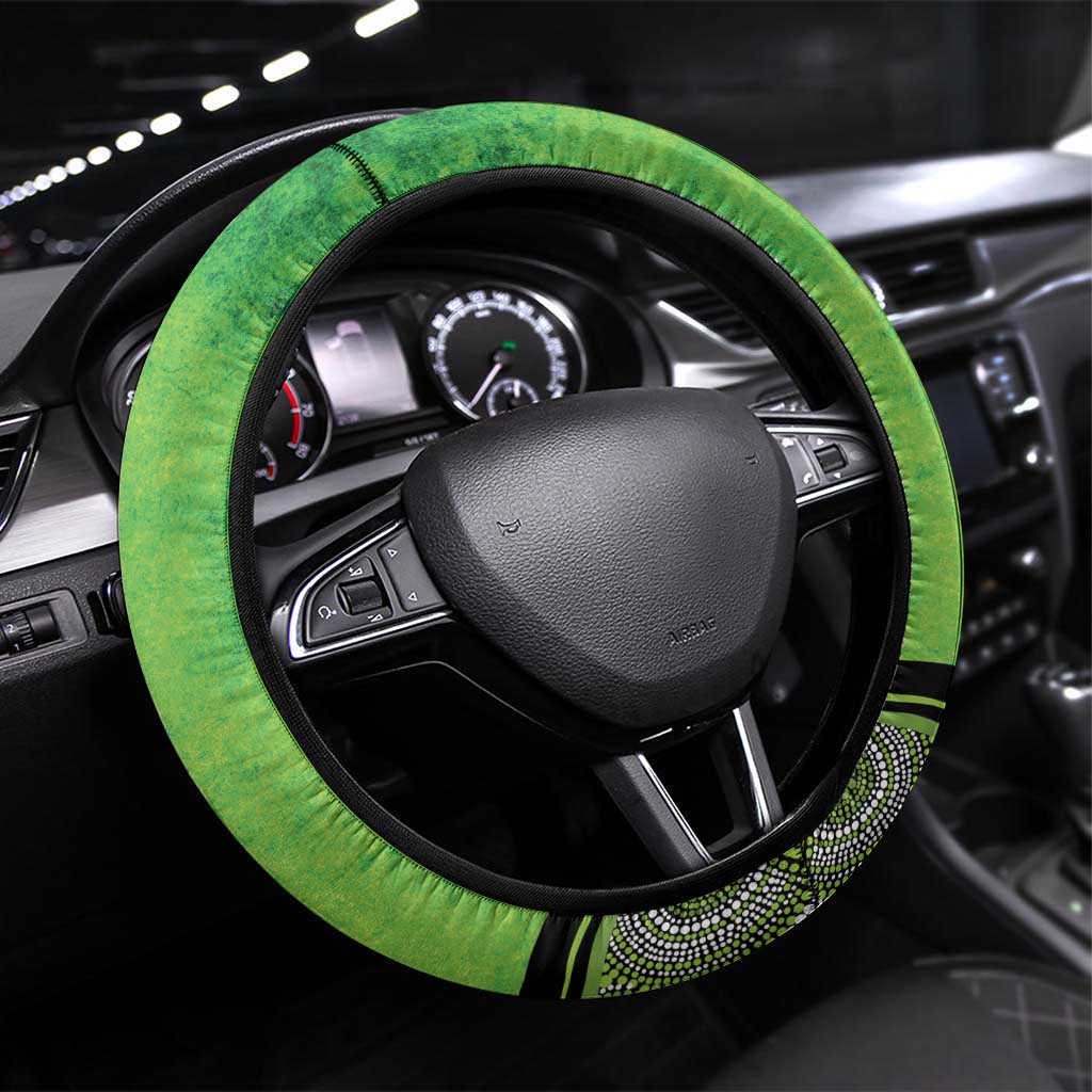 Sydney Thunder Steering Wheel Cover Indigenous Art - Grunge Style