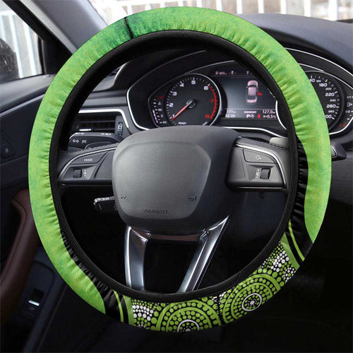 Sydney Thunder Steering Wheel Cover Indigenous Art - Grunge Style