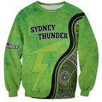 Custom Sydney Thunder Sweatshirt Indigenous Art - Grunge Style