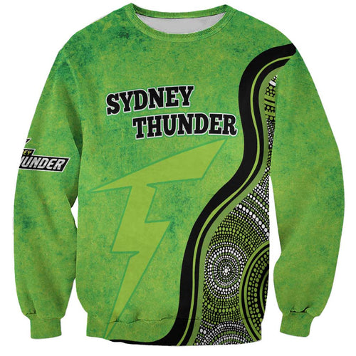Custom Sydney Thunder Sweatshirt Indigenous Art - Grunge Style