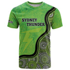 Custom Sydney Thunder T Shirt Indigenous Art - Grunge Style