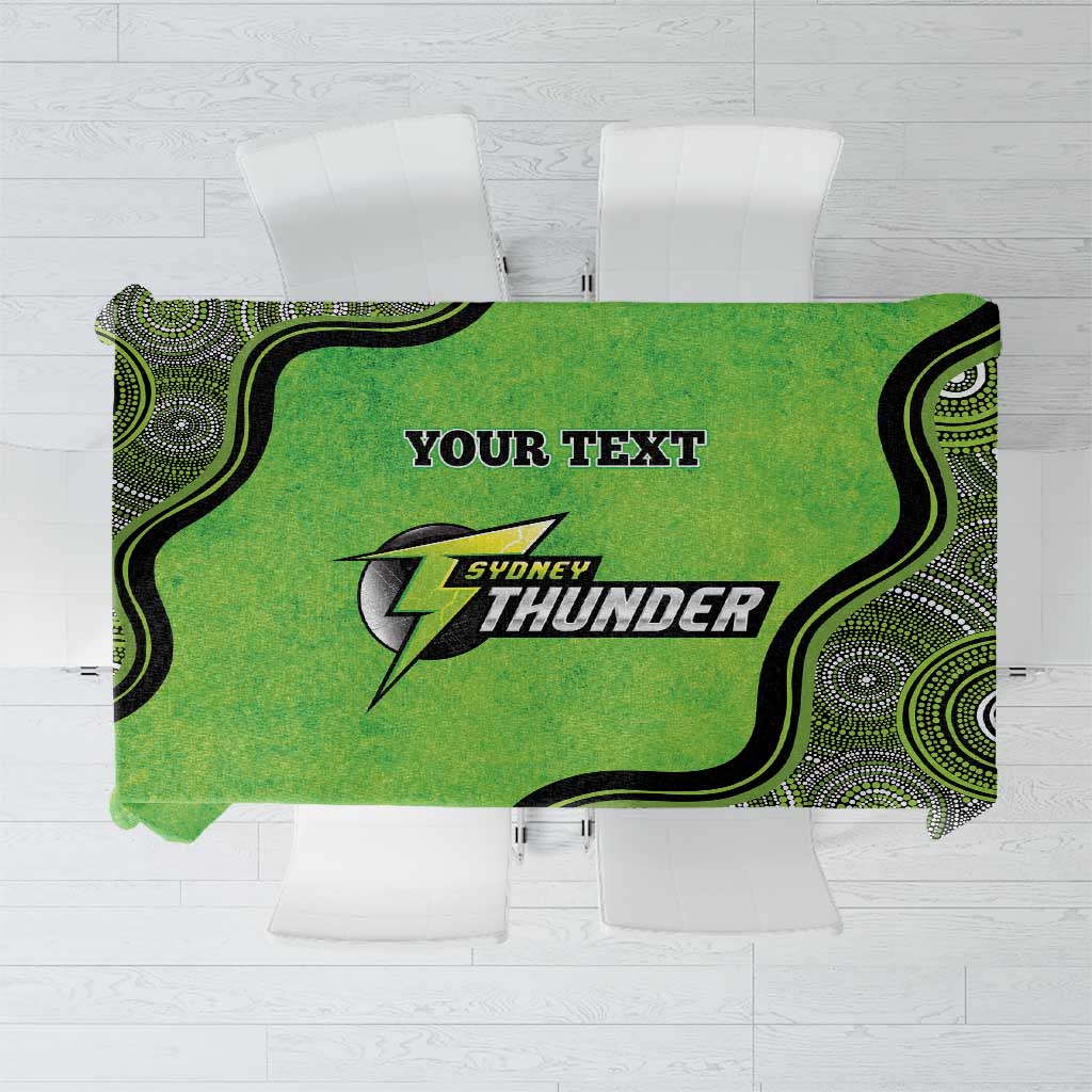 Custom Sydney Thunder Tablecloth Indigenous Art - Grunge Style
