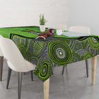 Custom Sydney Thunder Tablecloth Indigenous Art - Grunge Style