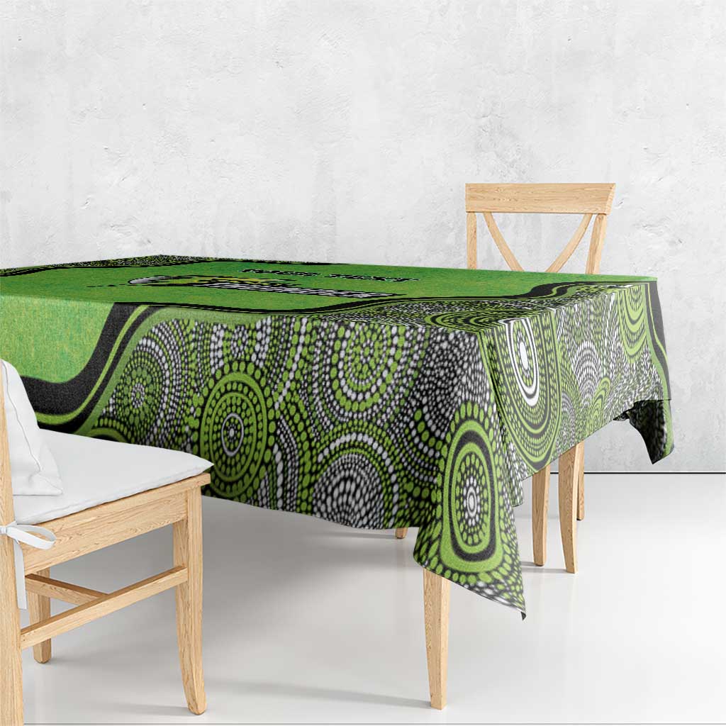 Custom Sydney Thunder Tablecloth Indigenous Art - Grunge Style