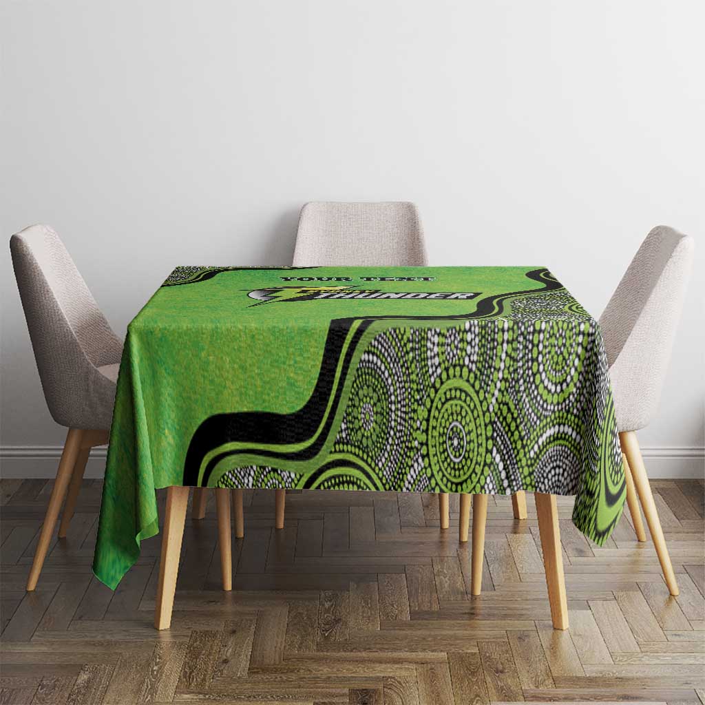 Custom Sydney Thunder Tablecloth Indigenous Art - Grunge Style