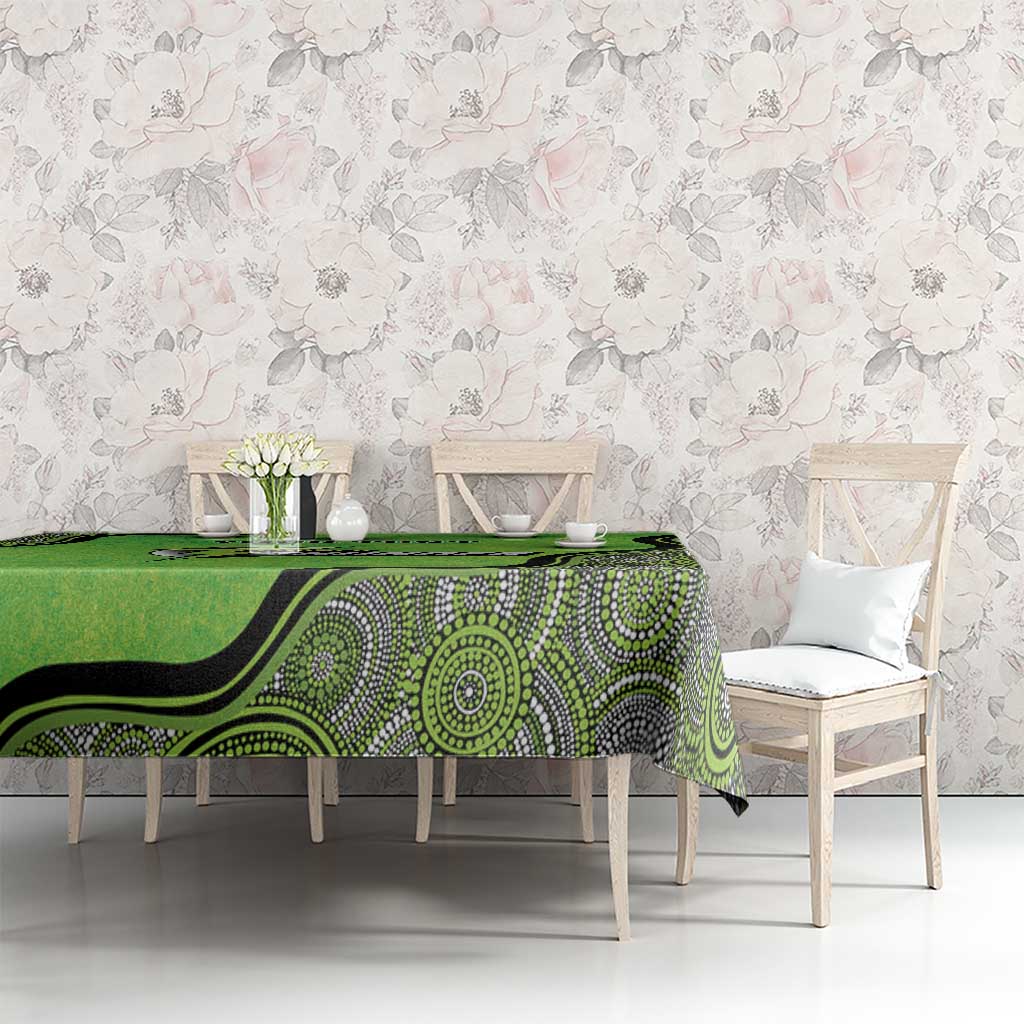 Custom Sydney Thunder Tablecloth Indigenous Art - Grunge Style