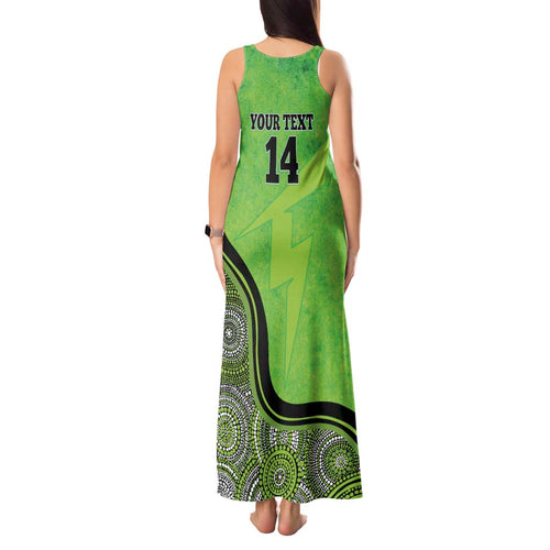 Custom Sydney Thunder Tank Maxi Dress Indigenous Art - Grunge Style