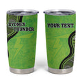 Custom Sydney Thunder Tumbler Cup Indigenous Art - Grunge Style